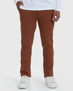 True ClassicSuede Brown Slim Comfort Knit Chino Pant