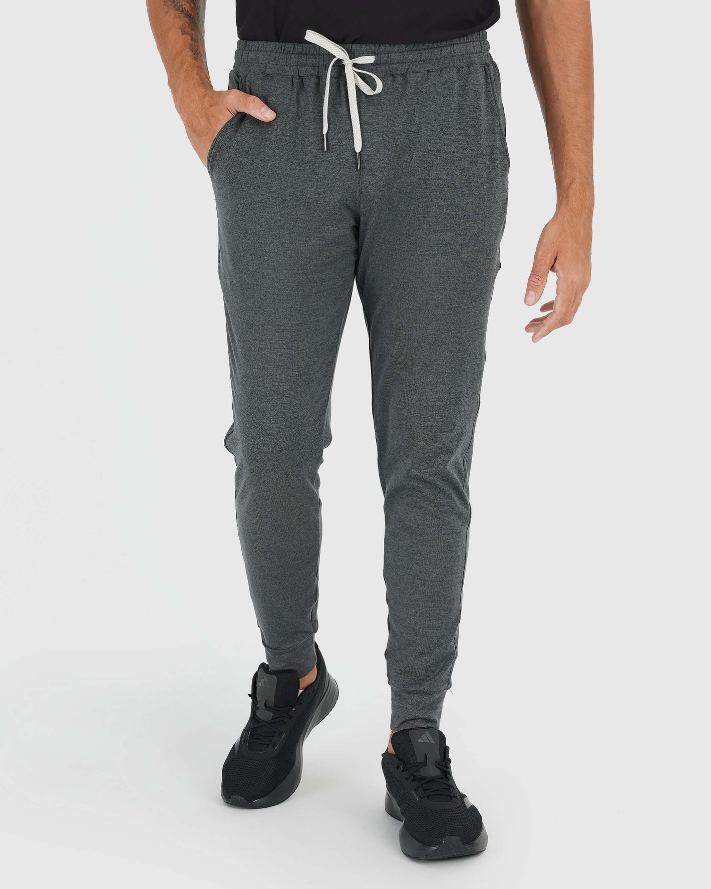 Charcoal Heather Gray Active Jogger from 2-Pack, slim fit.