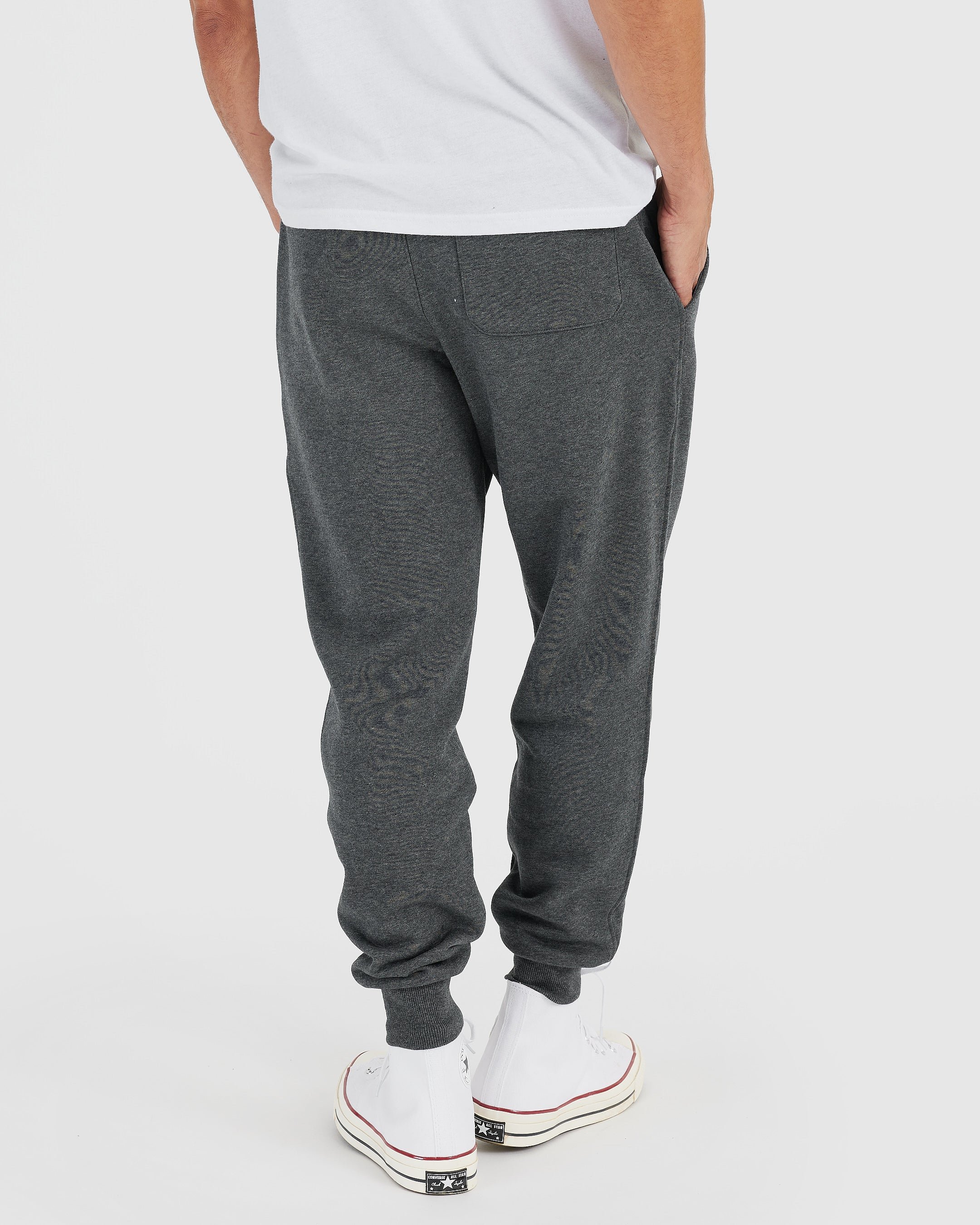Charcoal Gray Fleece French Terry Jogger