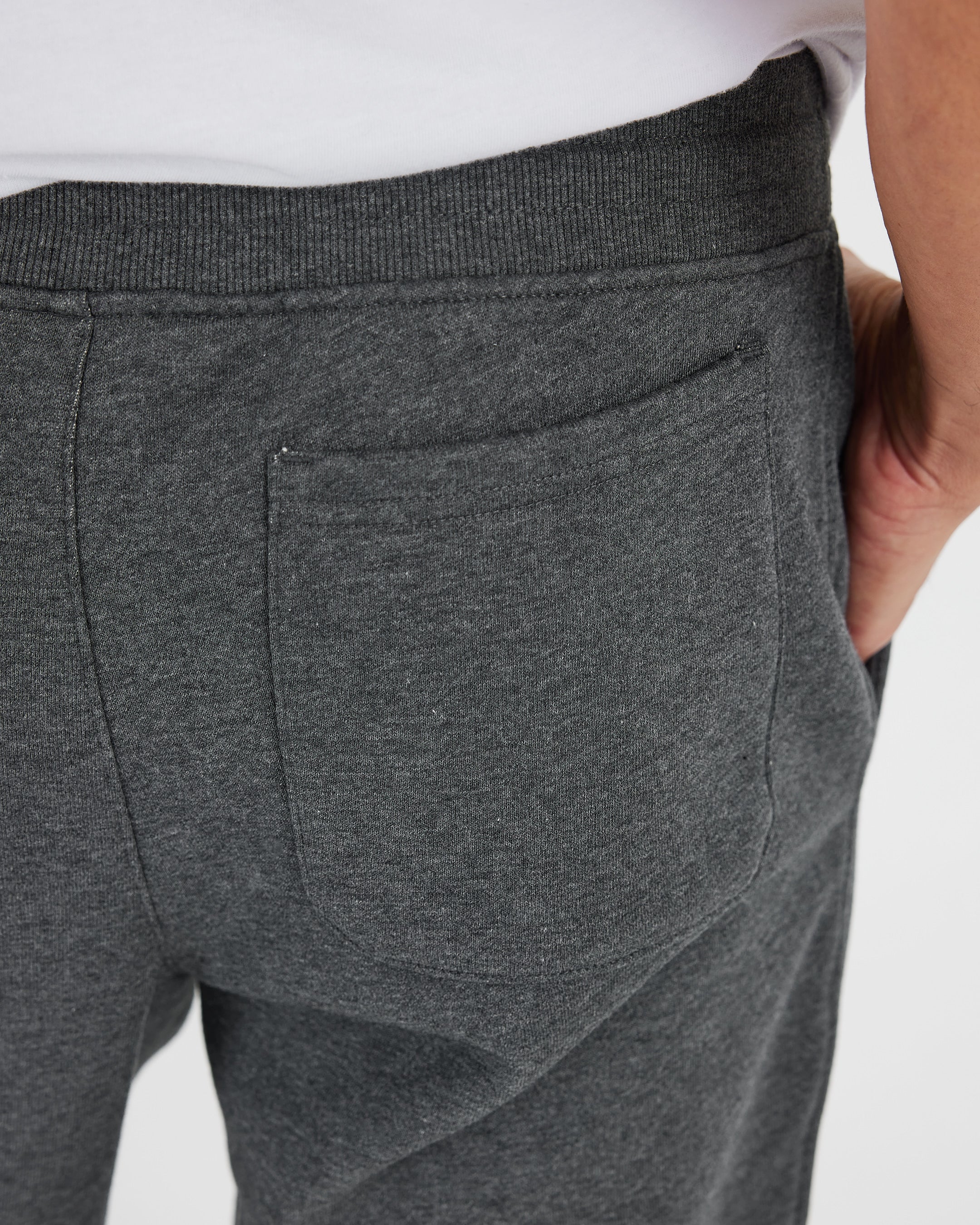Charcoal Heather Gray Fleece French Terry Jogger