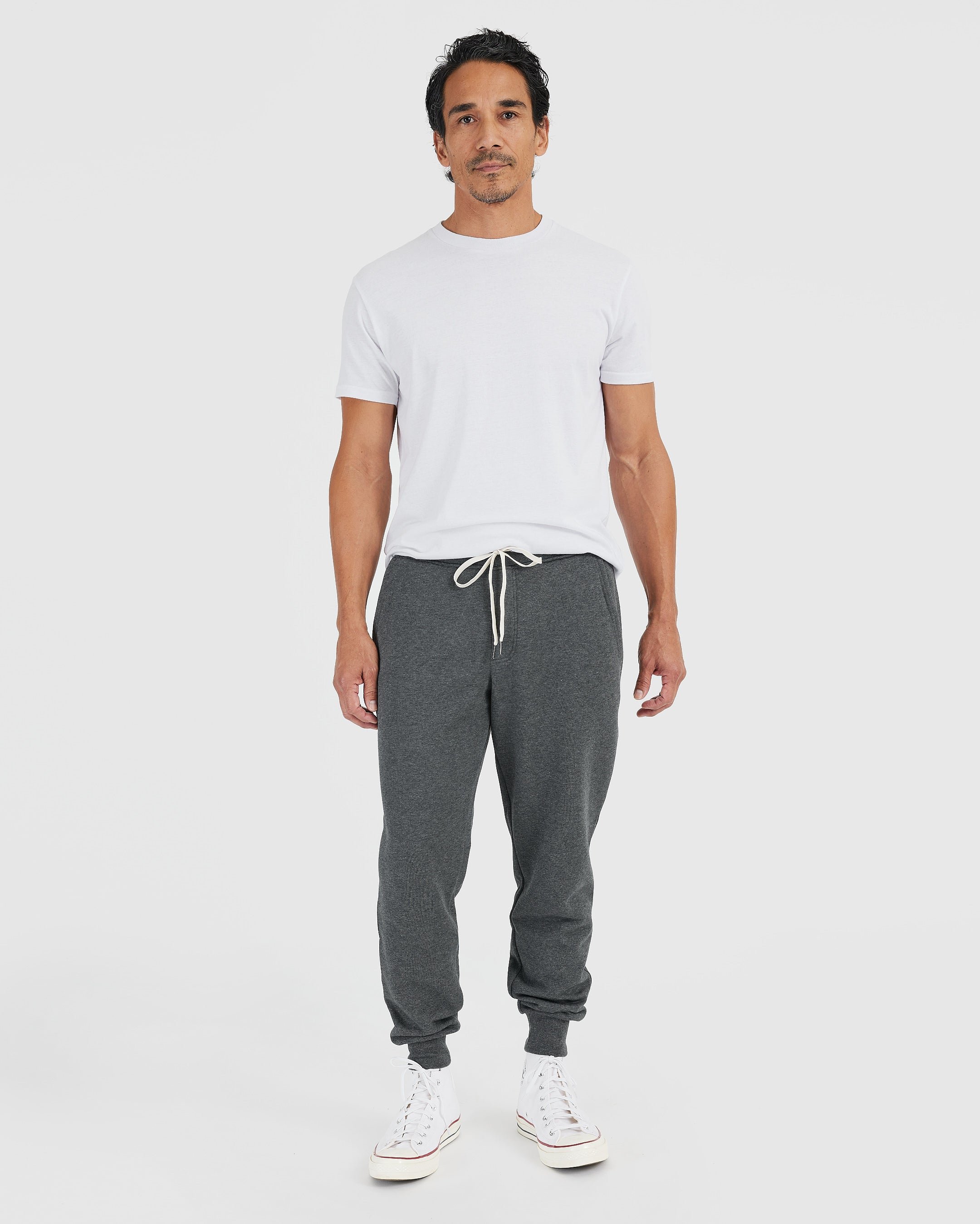 Charcoal Gray Fleece French Terry Jogger
