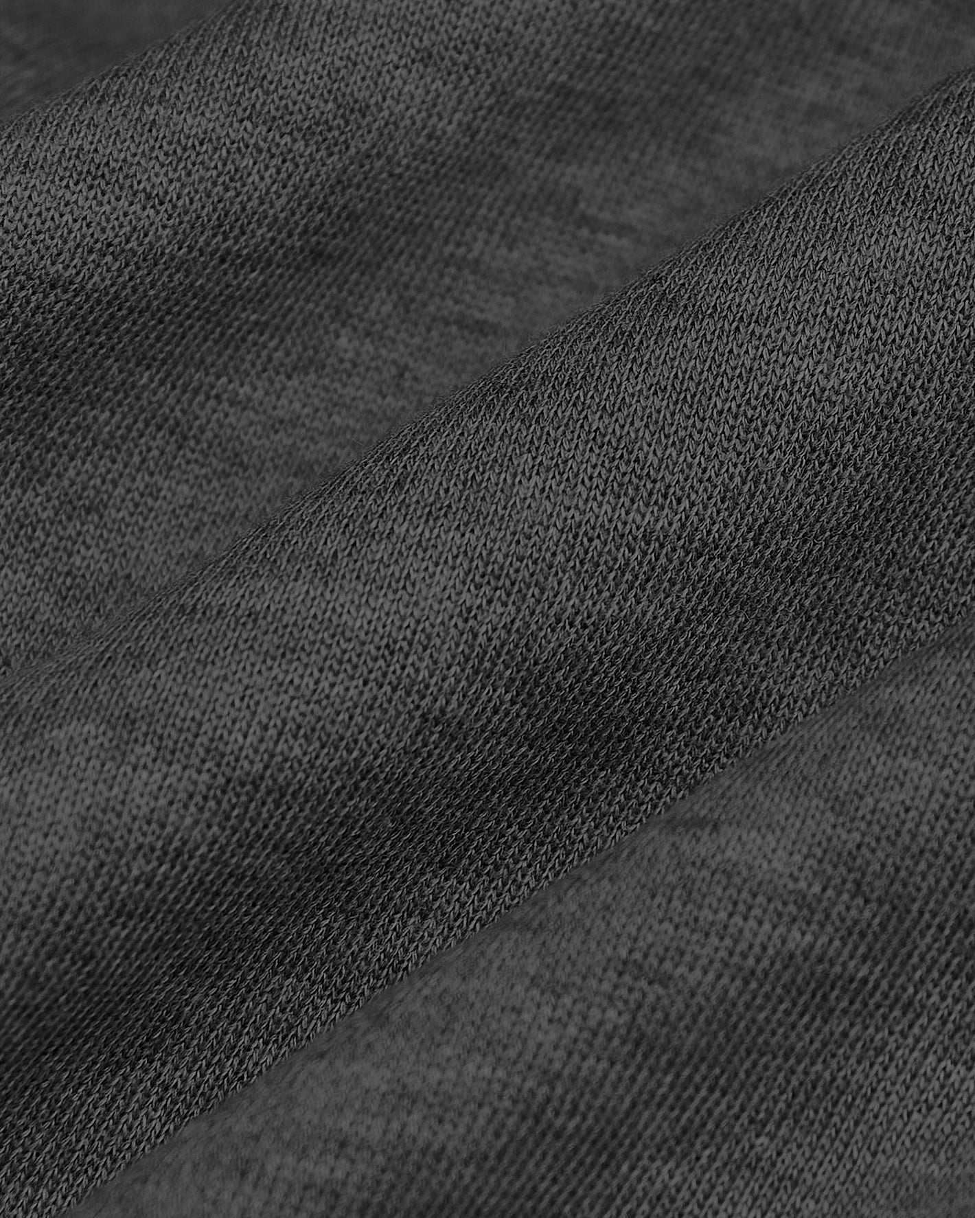 Charcoal Heather Gray Fleece French Terry Joggers fabric close-up.