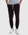 Black Quarter Zip Fleece Sweatshirt & Jogger 2-Pack with jogger detail.