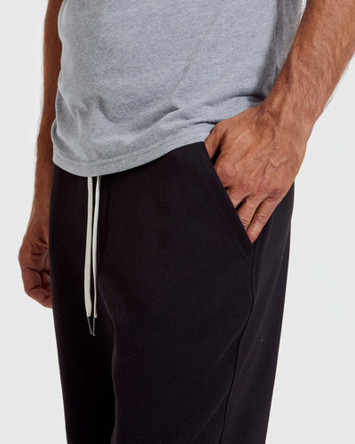 Black Full Zip Fleece Hoodie & Jogger Set