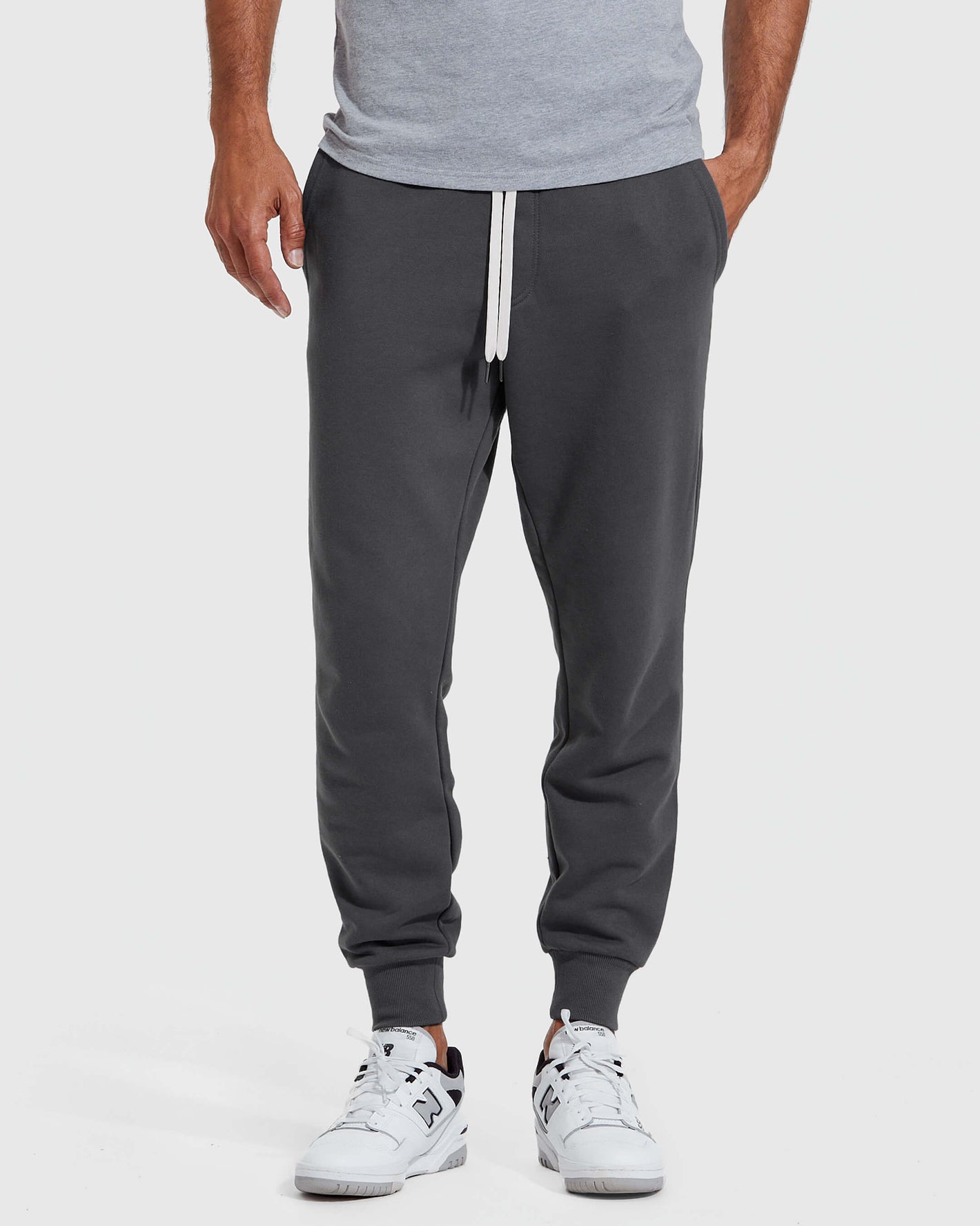Carbon Full Zip Fleece Hoodie & Jogger 2-Pack, featuring charcoal joggers.