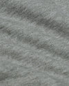 Medium Heather Gray Fleece French Terry Shorts, close-up stitch texture.