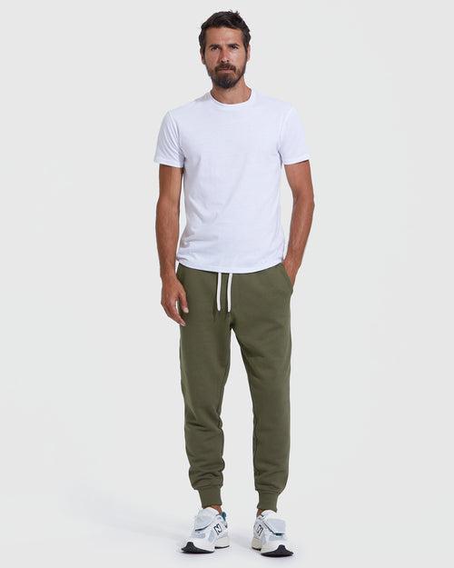Military Green Fleece French Terry Jogger