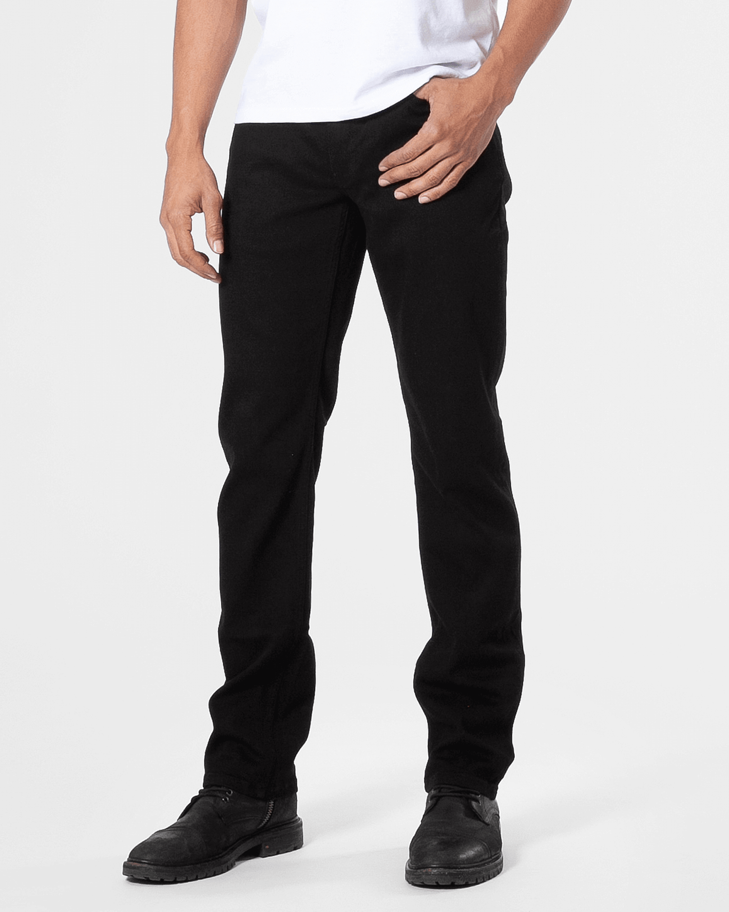 Black Bomber Jacket & Comfort Stretch Jeans 2-Pack, featuring slim-fit pants and boots.
