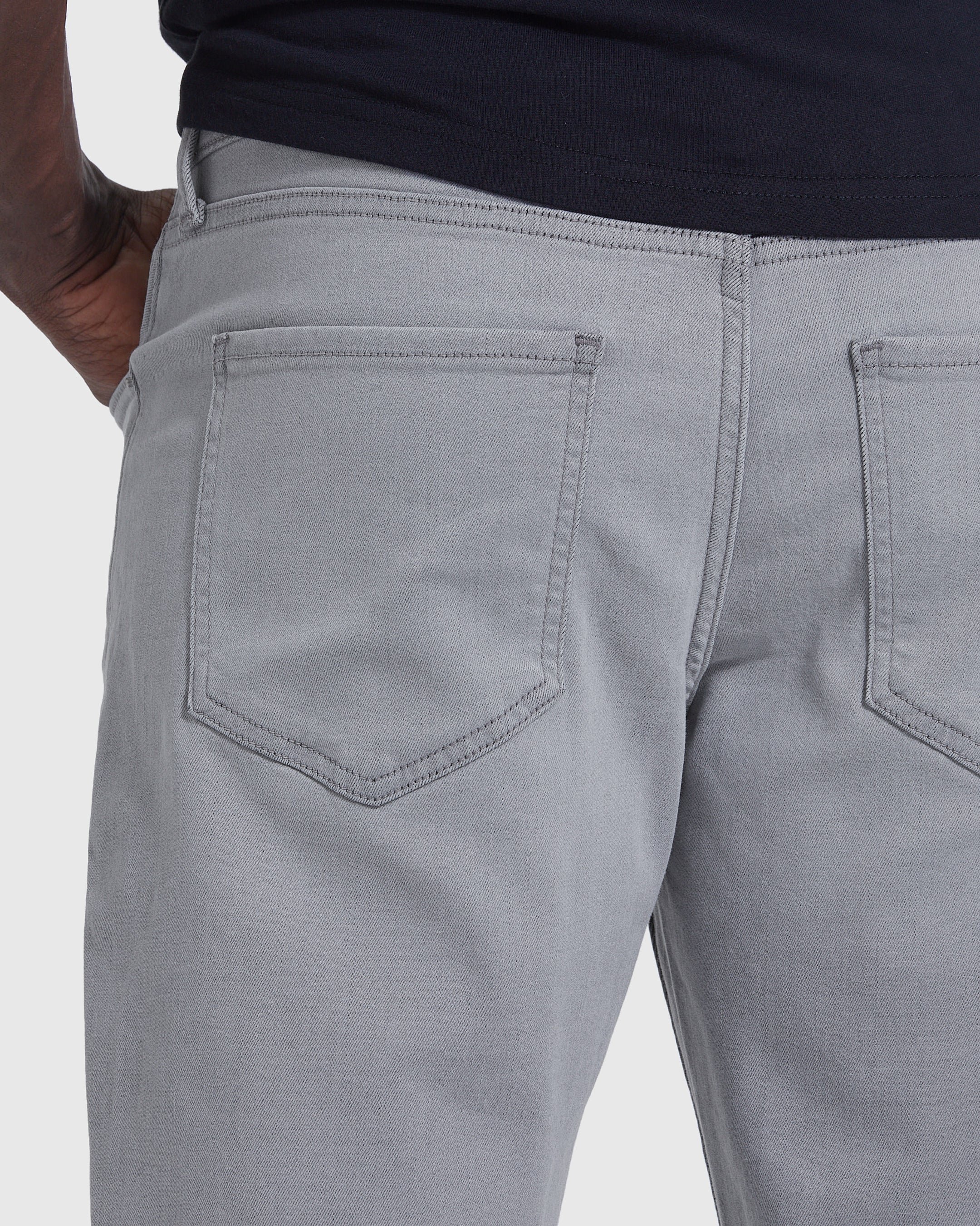 Medium Gray Wash Straight Fit Comfort Jeans