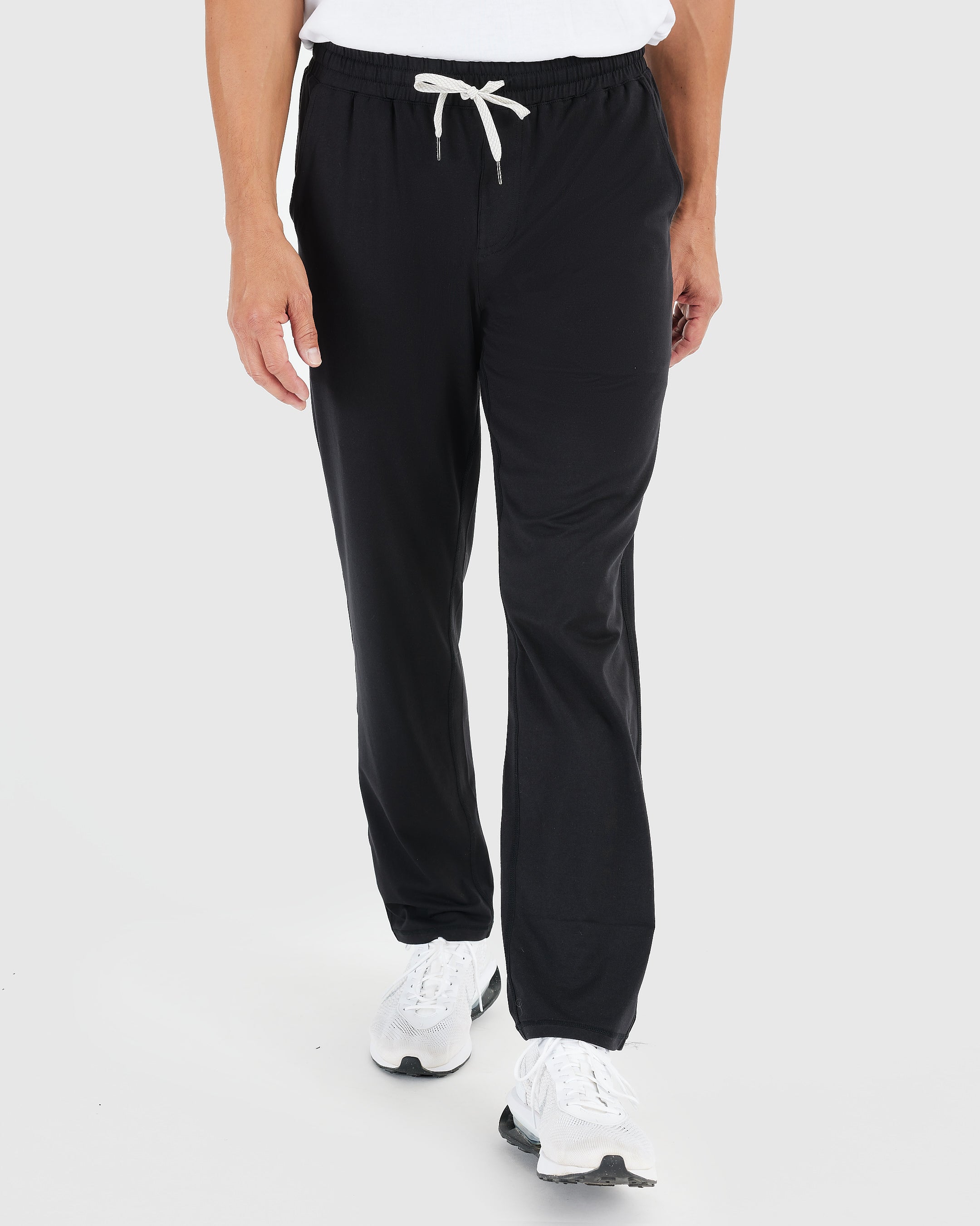 Jockey Men's Relaxed Fit Cotton Blend Track Pants (9500-0103-BLACK Black  M_Black_M)