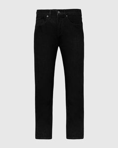 True ClassicBlack Wash Straight Authentic Denim Jeans with classic five-pocket design.