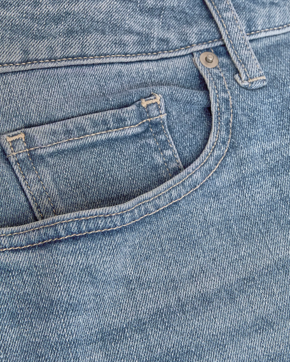 Color Indgio Washed Light Indigo Wash Straight Authentic Denim Jeans