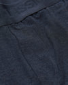 Heather Navy Loungewear Jogger, featuring embossed waistband and contour stitching.