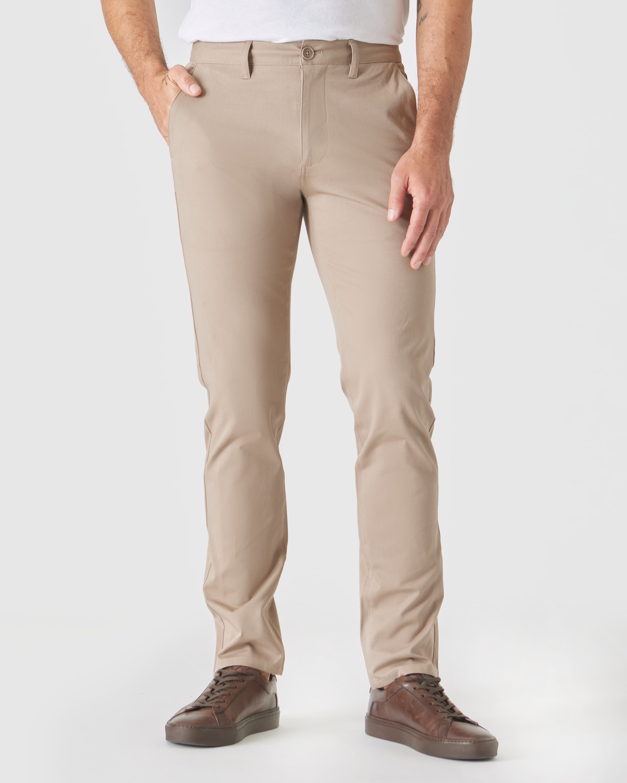 Classic Tailored Wool Blend Co Warm Khaki