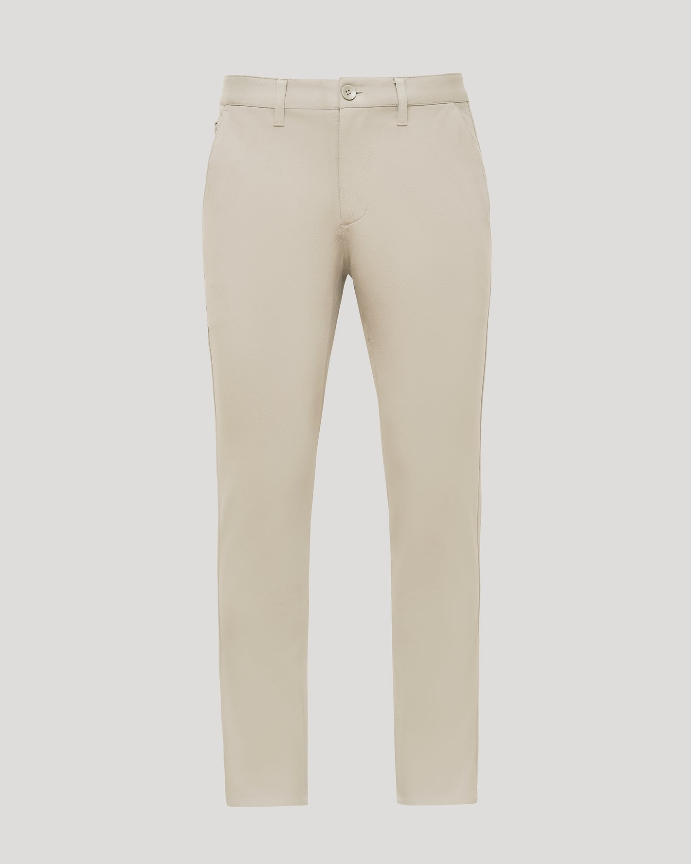Sandstone Slim Chino Pants 2.0, front view, slim fit, beige color.