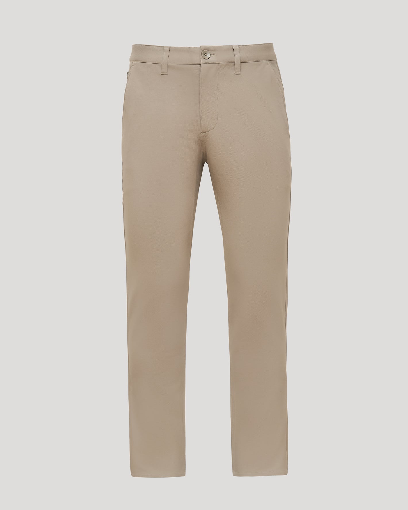 Khaki Straight Chino Pants 2.0 with slim fit and belt loops.