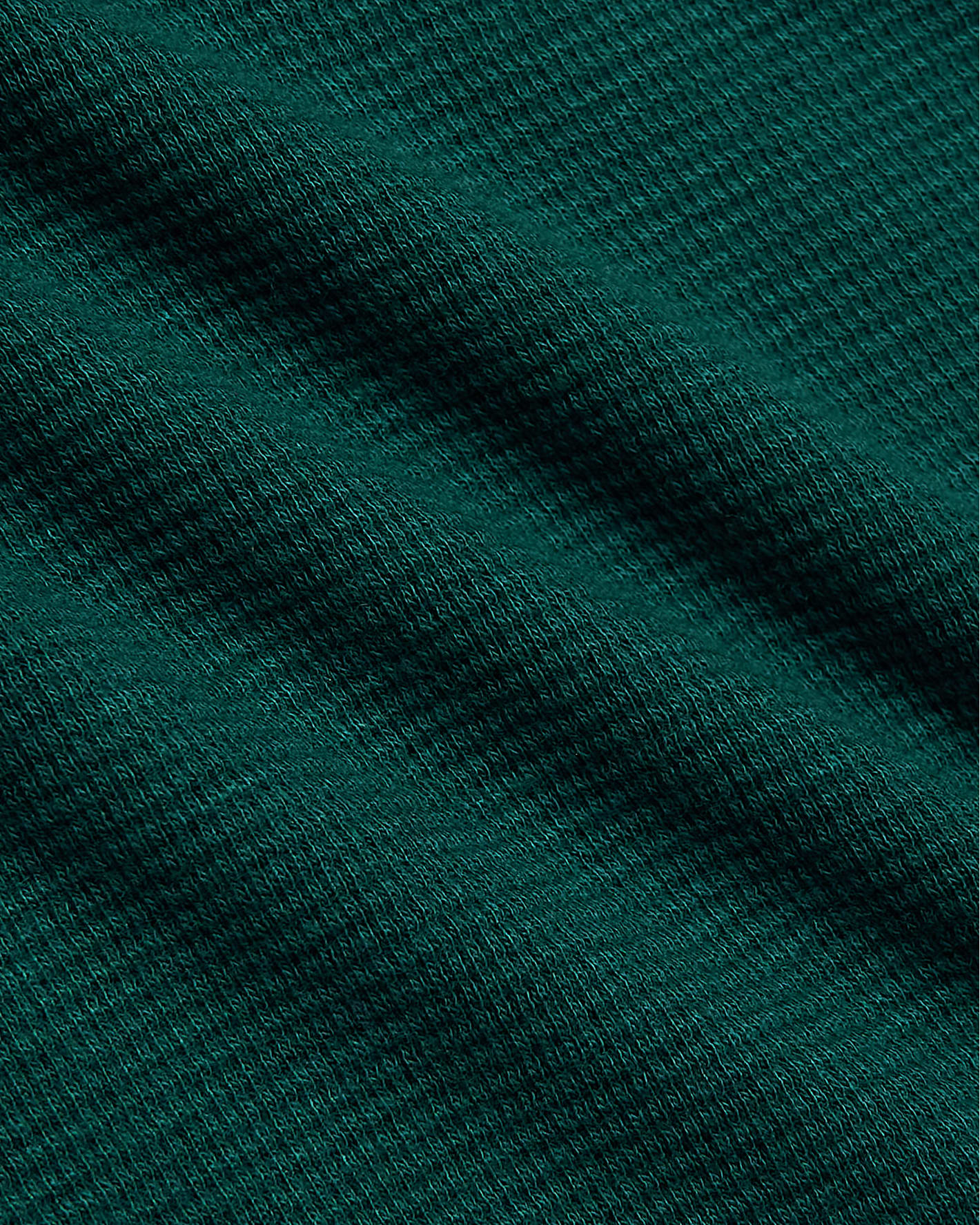 Womens Deep Emerald Waffle Long Sleeve Henley & Waffle Leg Pant texture.