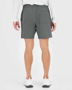 True ClassicBack view of 7 All Carbon Active Quick Dry Shorts.