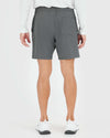 Man wearing Black and Carbon Active Quick Dry Shorts with Liner 2-Pack.