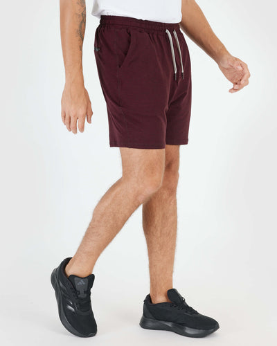 7" Active Comfort Shorts - Dark Heather Burgundy