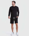 Black Fleeced French Terry Shorts