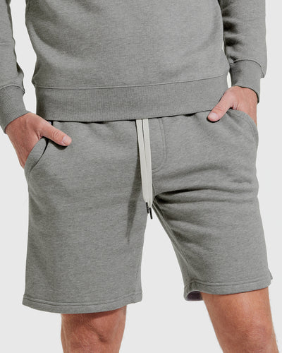 Shorts de Felpa Terry Francesa - Medium Heather Gray