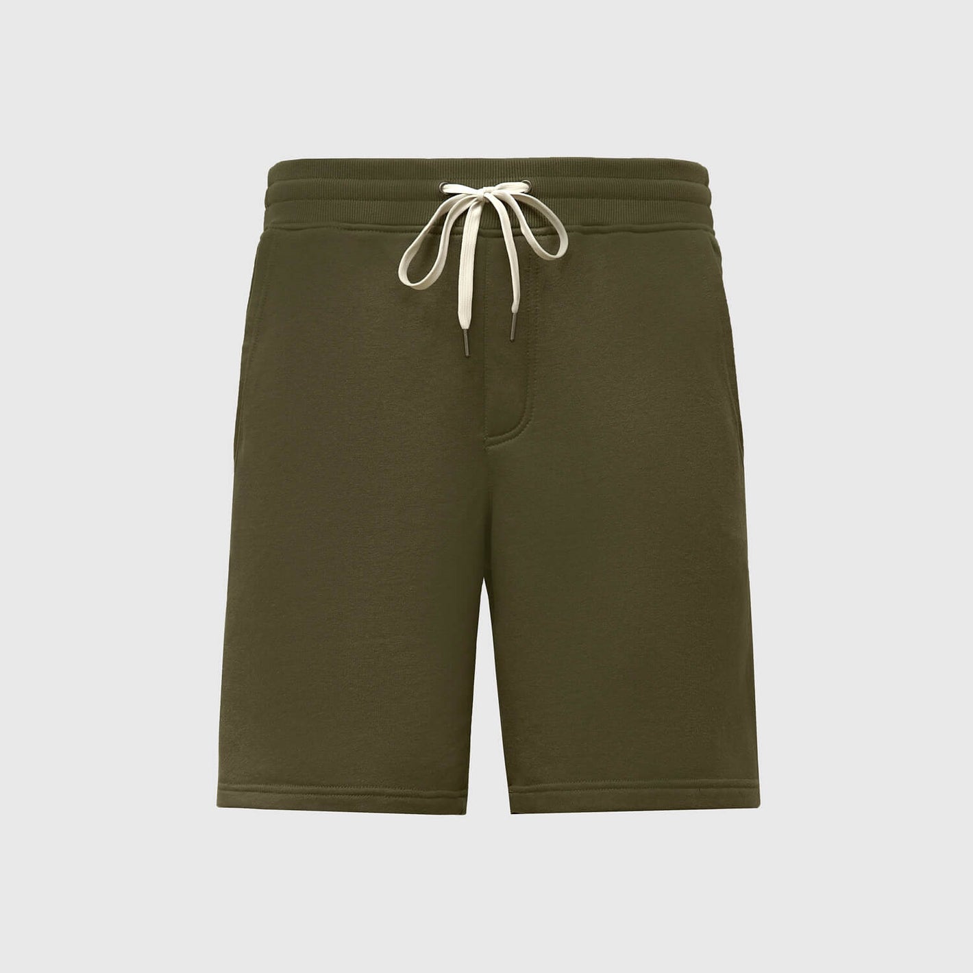 Military Green Fleeced French Terry Short