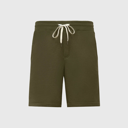 Military Green Fleece French Terry Shorts