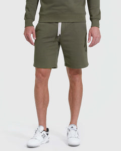 True ClassicMilitary Green Fleece French Terry Shorts