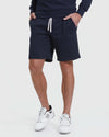Navy Fleeced French Terry Short