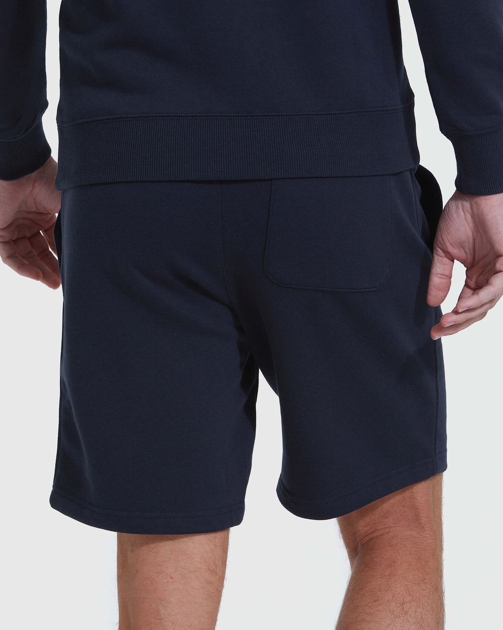 Navy Fleece French Terry Shorts