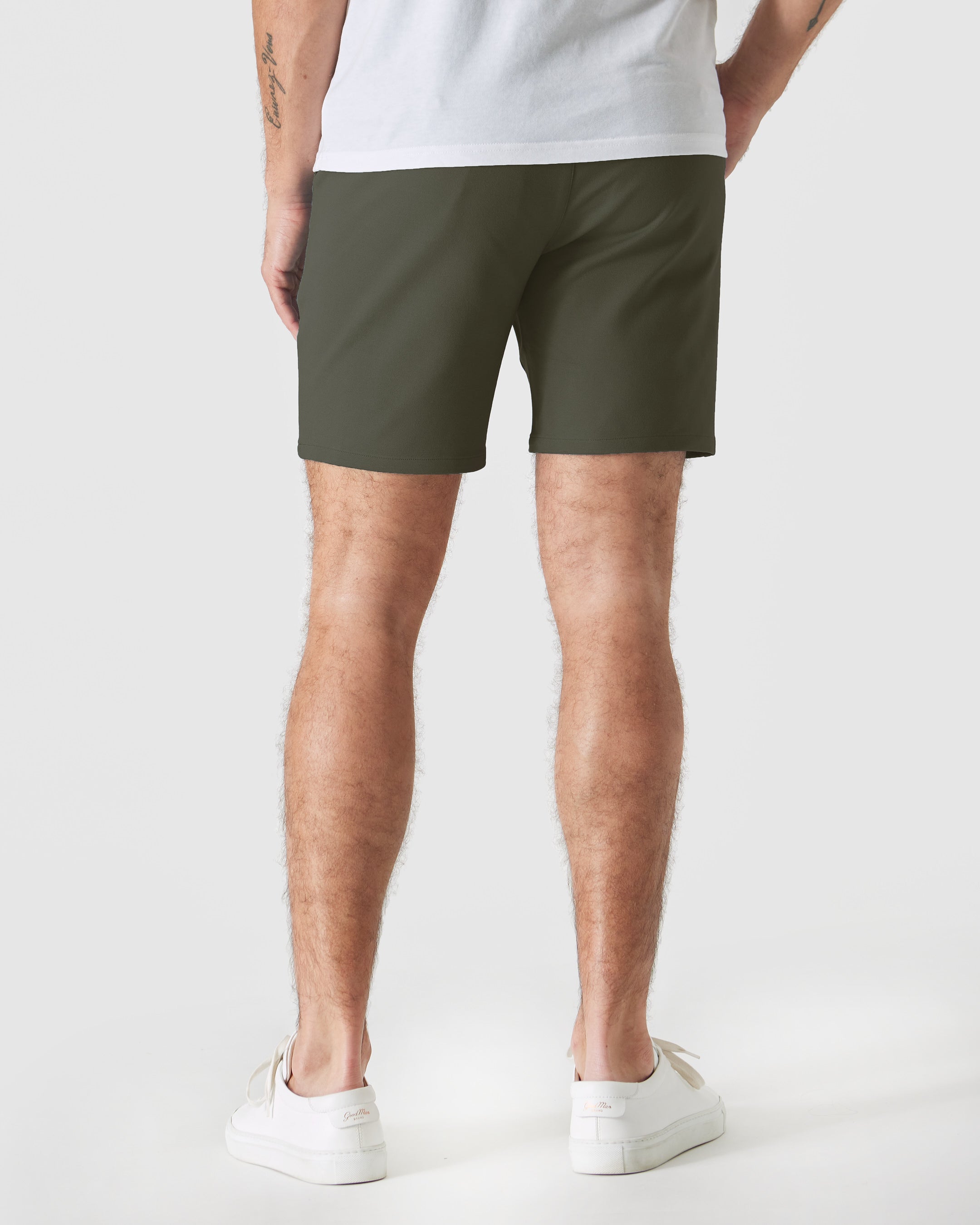 7" Khaki & Military Green Comfort Chino Shorts 2-Pack
