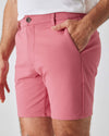 7 Rosewood Comfort Knit Chino Shorts with pocket detail.
