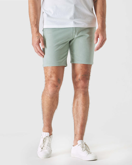 7" Slate Green  Comfort Knit Chino Shorts