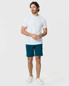 Model wearing Centurion Twill Short, slim fit, moisture-wicking, wrinkle-resistant.