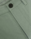 Meadow Twill Short waistband close-up with button and belt loop.