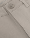 Sandstone Twill Short waistband with button, belt loop, and front-fly stitching.