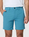 7 Harbor Classic Twill Shorts worn by male model with tattoos.