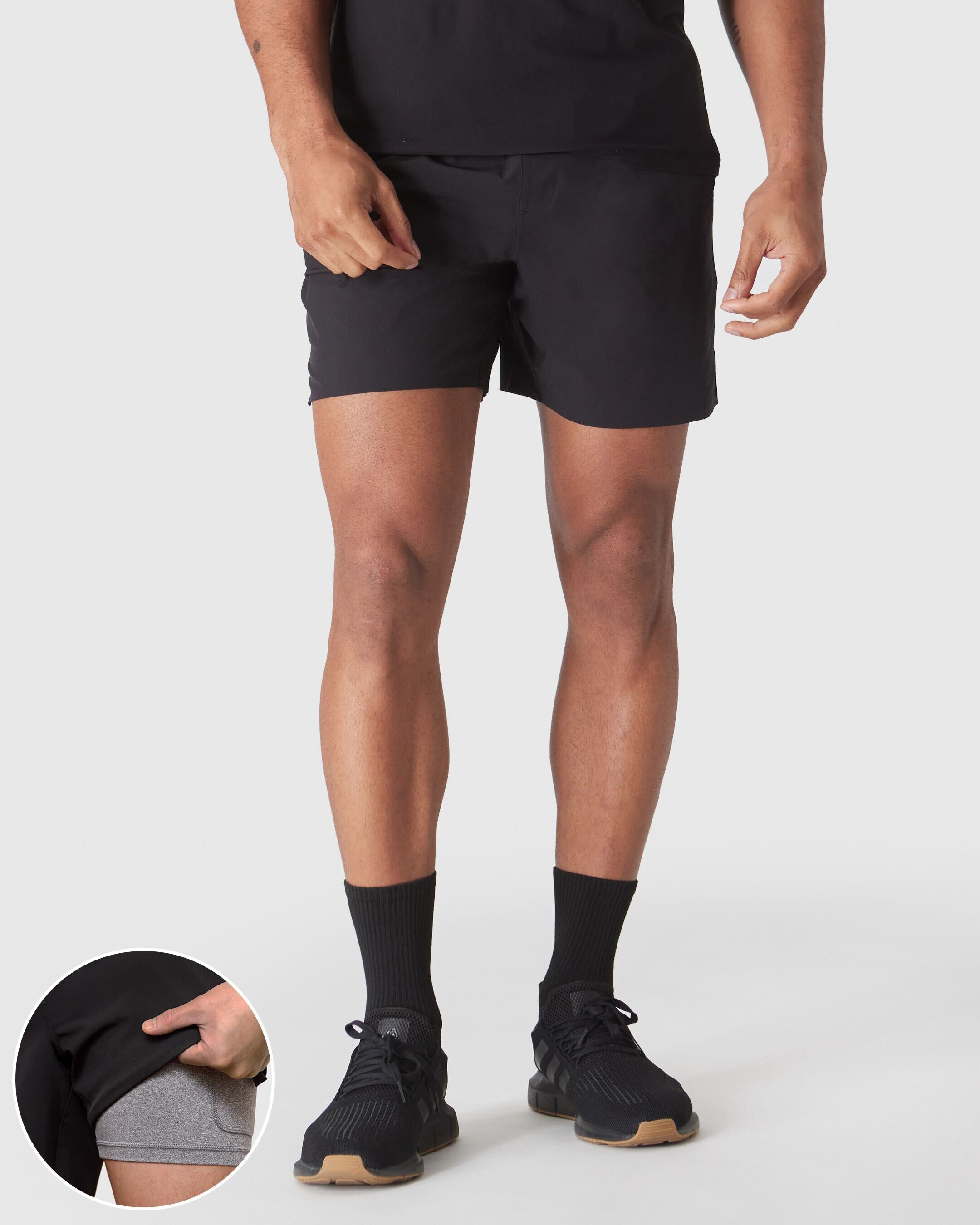 Black & Carbon 7" 2-In-1 Active Training Shorts 2-Pack