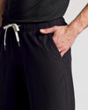 9 All Black Active Quick Dry Shorts, elastic waistband, drawcord, pocket detail.