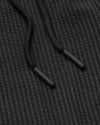 7 Smoke Seersucker Swim Trunks' black braided drawcords with matte aglets.