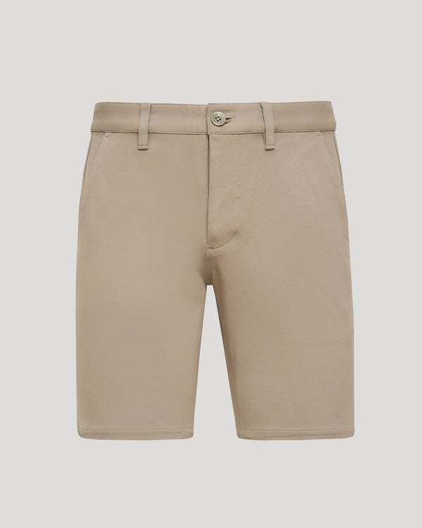 9 Khaki Chino Shorts 2.0 with belt loops and slanted pockets.