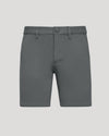 7 Carbon Chino Shorts 2.0, solid charcoal-gray, above-knee, casual style.