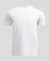 White t-shirt on a light gray background