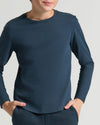 Boys' Classic Curved Hem Crew Neck, dark-teal, comfortable fit.