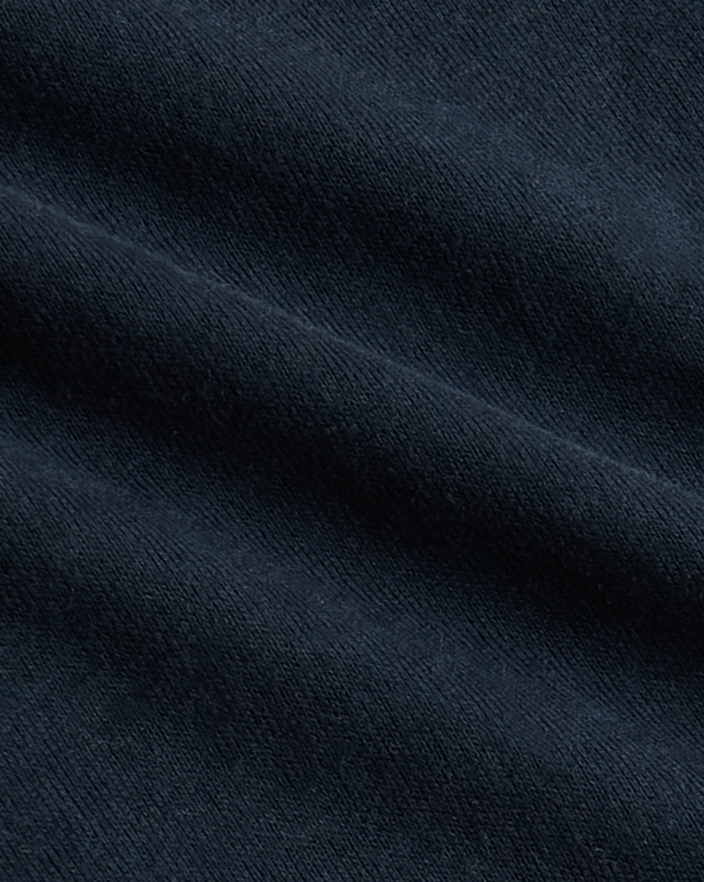 Boys' Navy Classic Curved Hem Crew Neck fabric close-up.