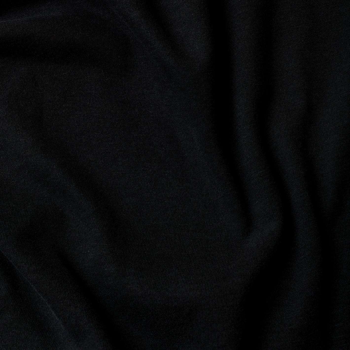 Standard Long Sleeve Crew 3-Pack black fabric detail.