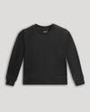 Navy blue sweatshirt on a light gray background