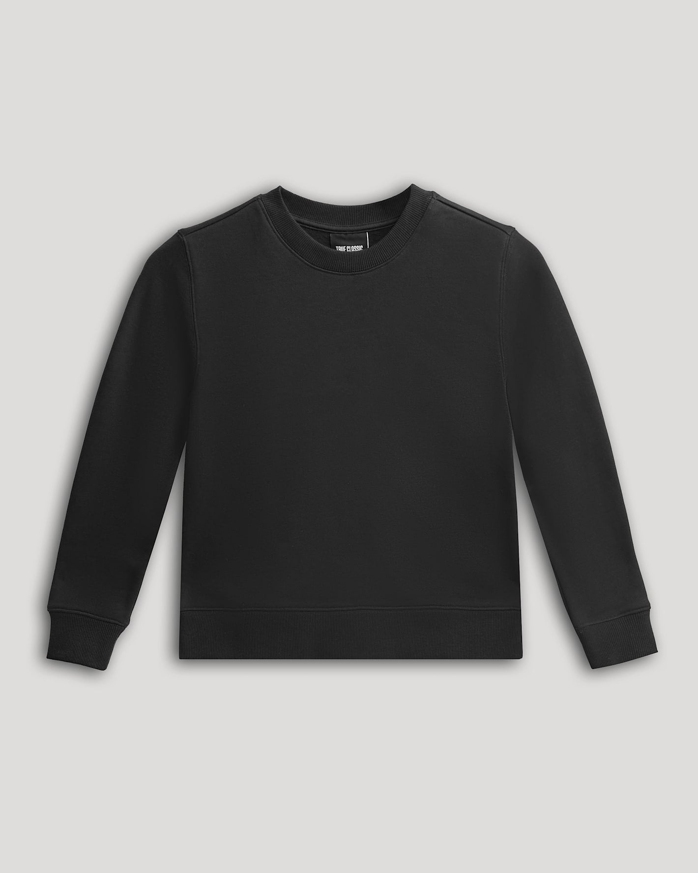 Navy blue sweatshirt on a light gray background