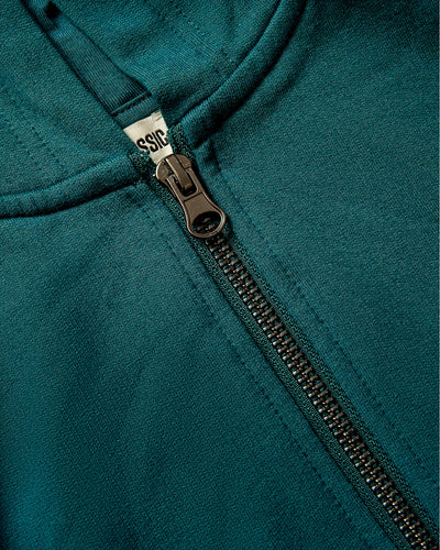 Girls Deep Emerald & Dark Maroon Cropped Zip Hoodie 2-Pack